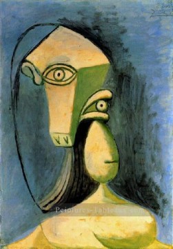 feminin - Buste figure féminine 1940 cubisme Pablo Picasso